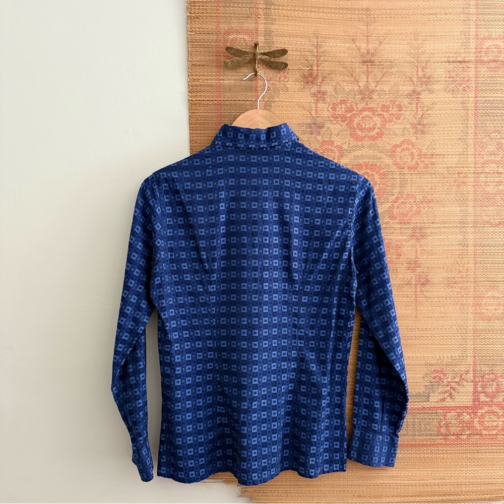 Bianzino Italy Geometric Brocade Button Down Shirt - Picture 4 of 4